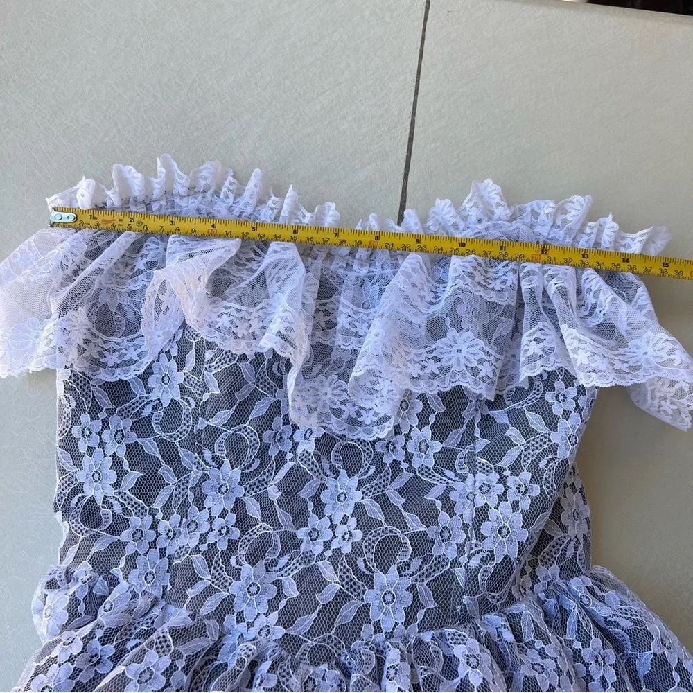 Vintage 1950s lace off the shoulder maxi dress Women’s XS